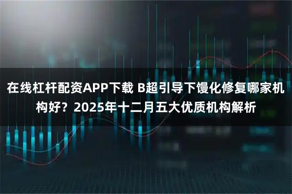 在线杠杆配资APP下载 B超引导下馒化修复哪家机构好?2025年十二月五大优质机构解析